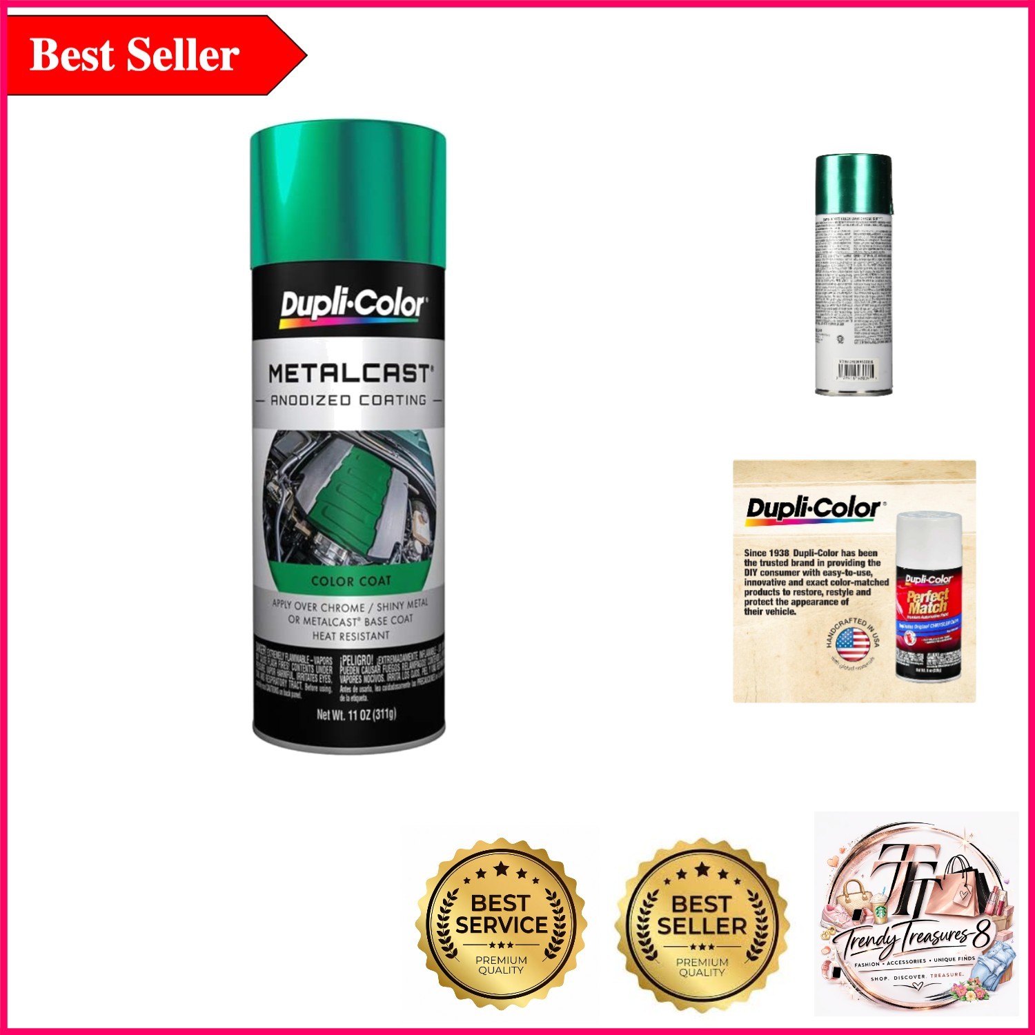 Metalcast Automotive Spray Paint – Green Anodized Finish