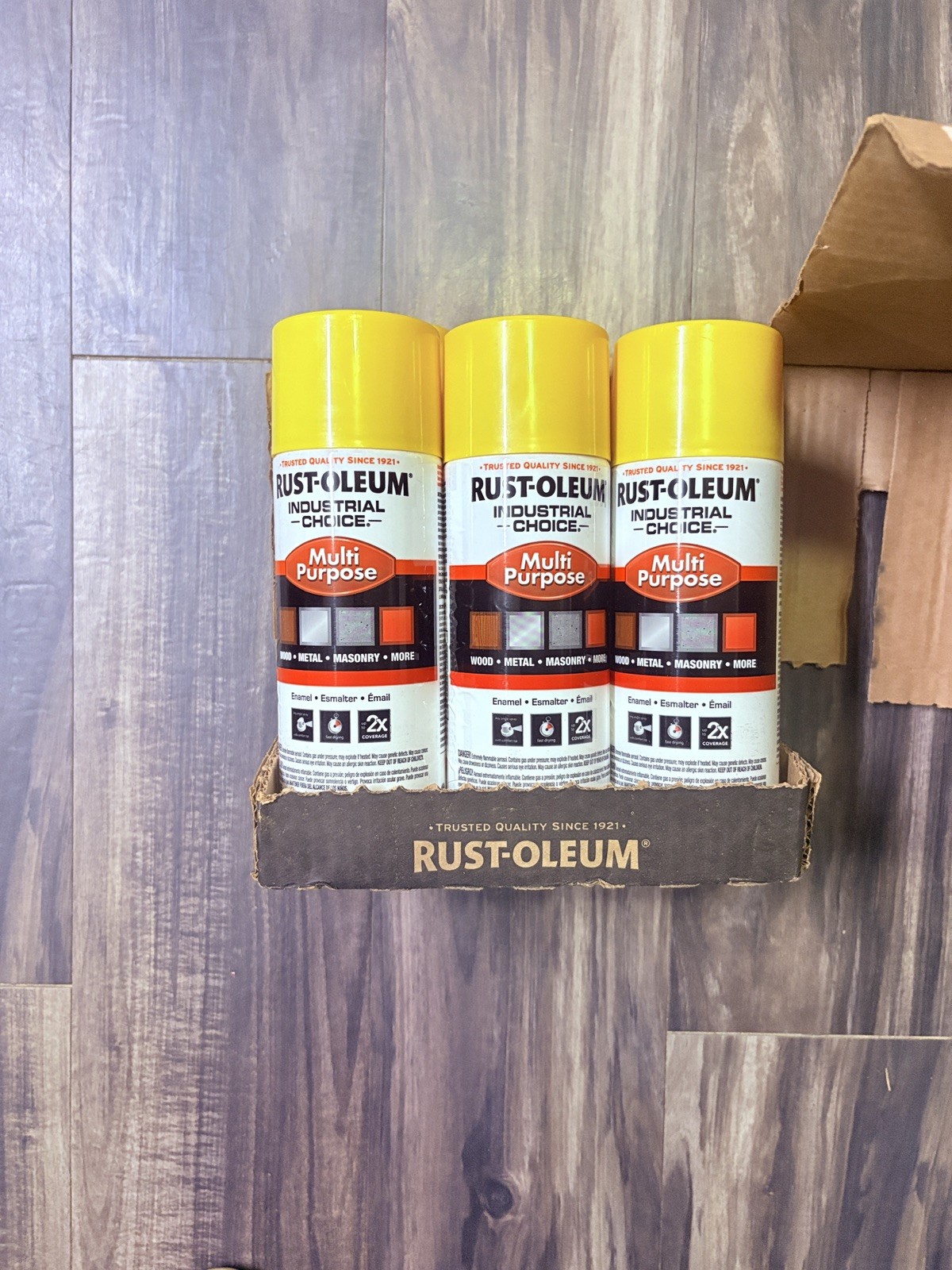 Safety Yellow Spray Paint Gloss Rust-Oleum Multi-Purpose Spray Paint 12oz 6pcs