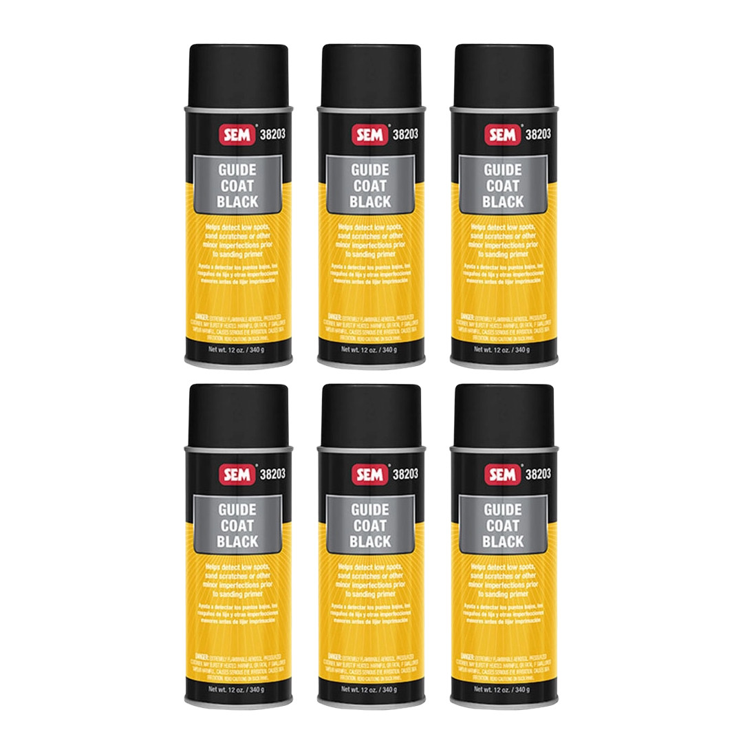 SEM 38203 Guide Coat Black Aerosol Can 12 oz 6/PACK