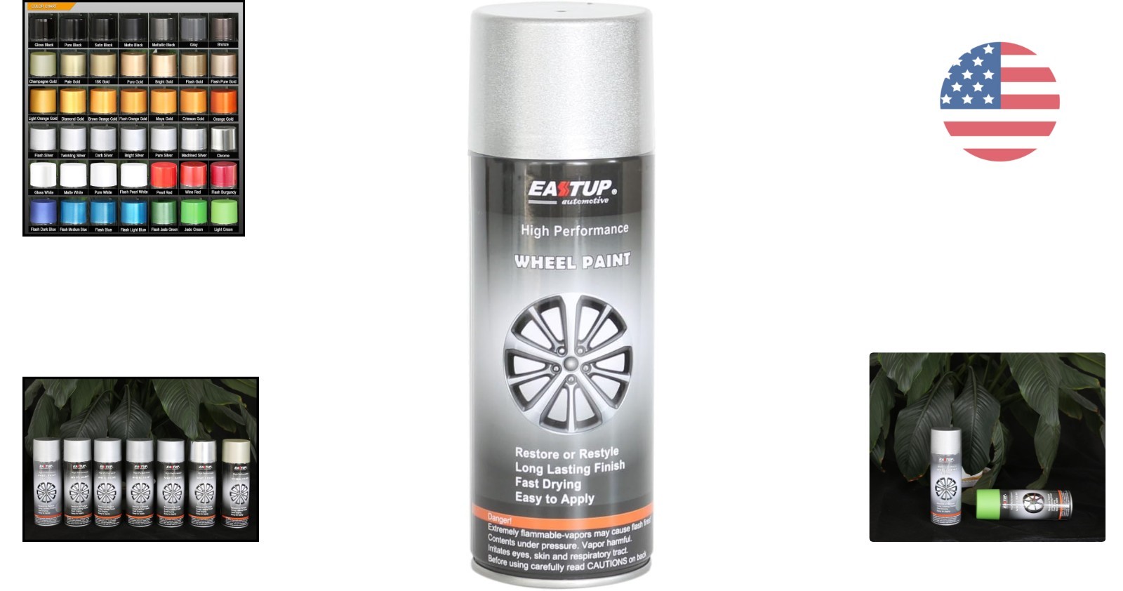 Flash Silver Wheel Spray Paint – Brilliant Metallic Finish 12.8 Fl Oz