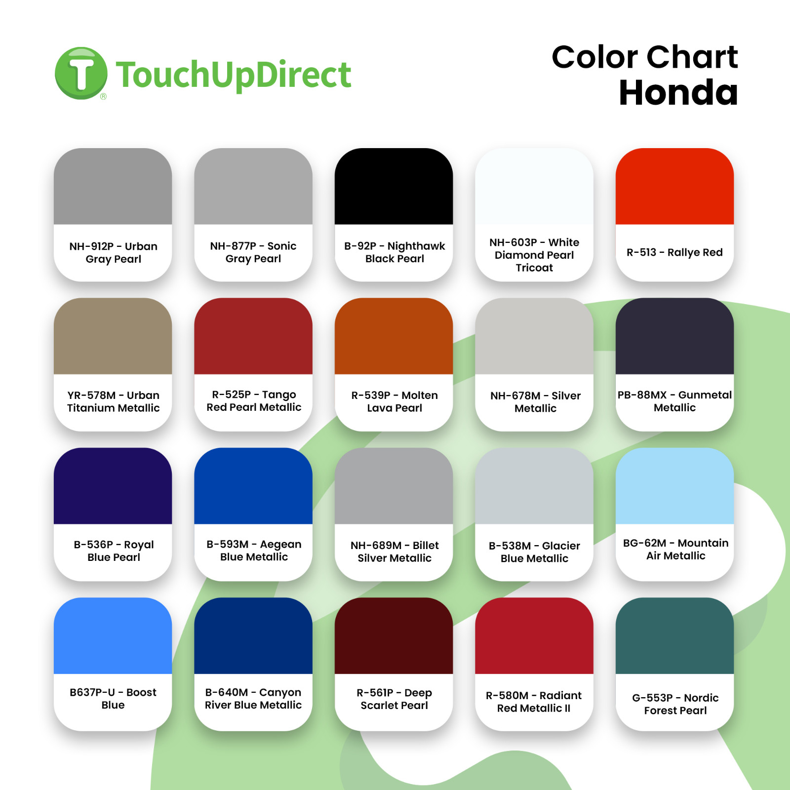 Honda Touch Up Paint by TouchUpDirect – Brush or Spray Paint – Choose A Color