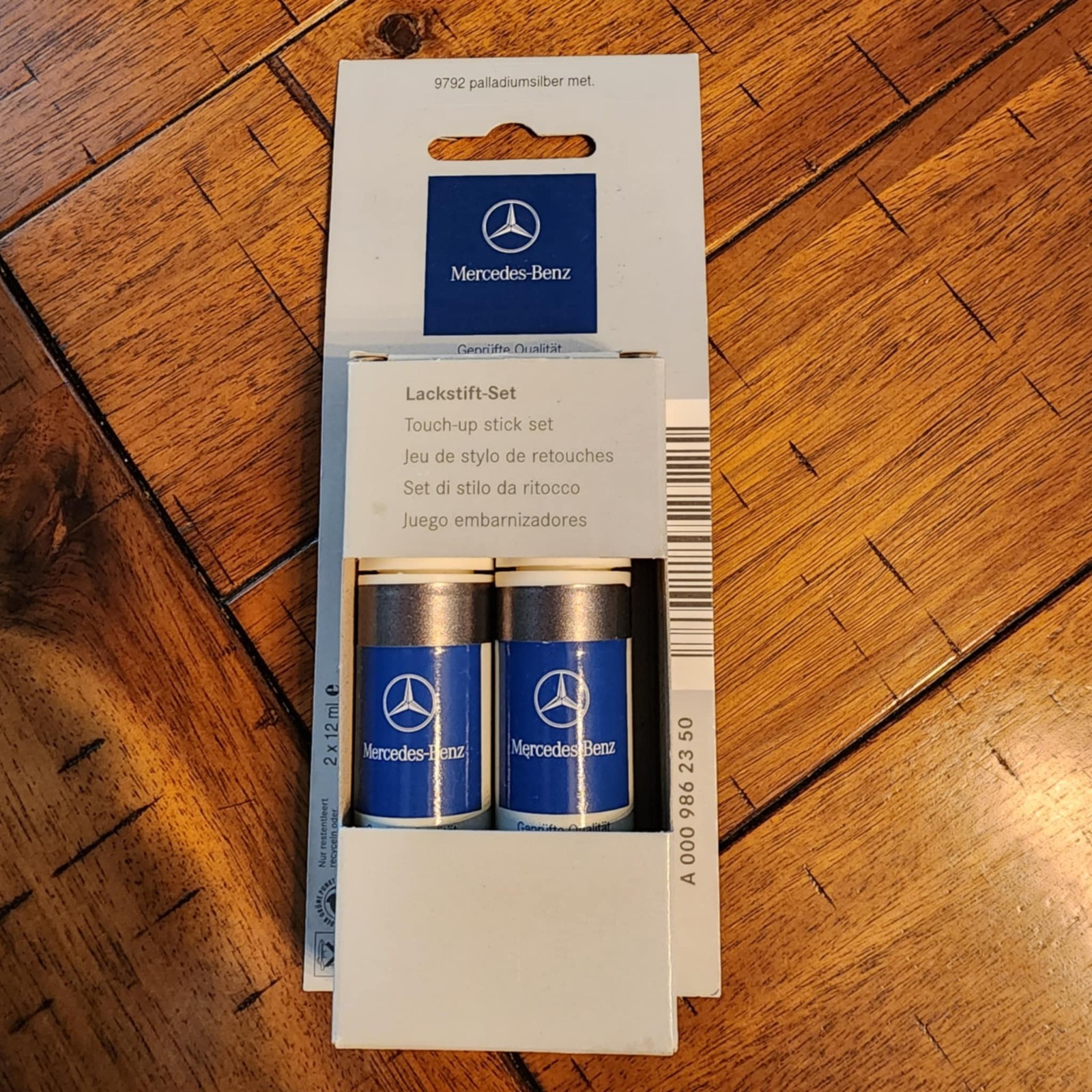 Mercedes-Benz paint pen palladium silver metallic A0009862350 9792