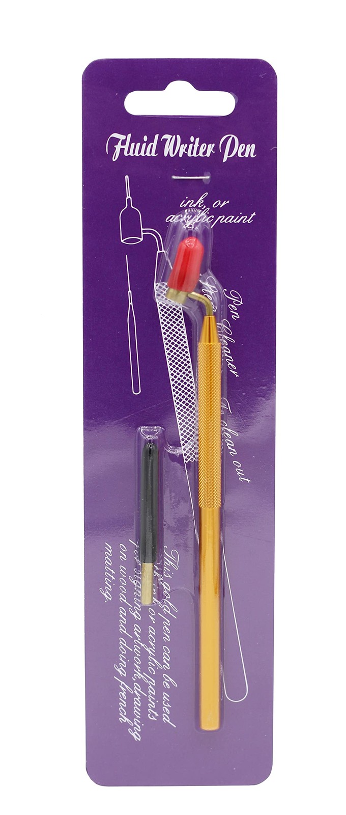 Fine Line Fluid Writer Paint Applicator Pen for Car Touch Up Detailing Tool Gold