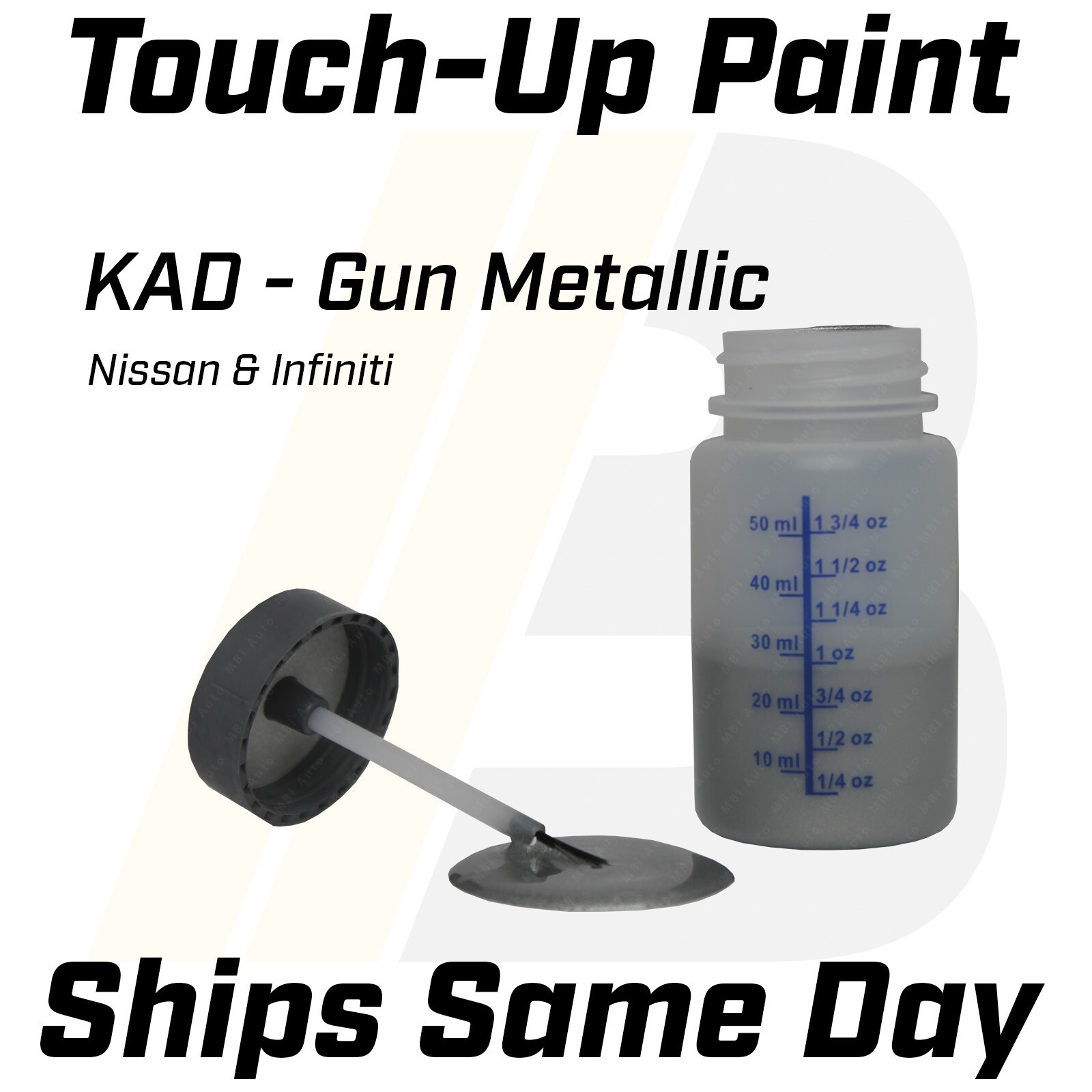 KAD Gun Metallic – 1 Oz Touch Up Paint Kit w/ Brush for Nissan Infiniti