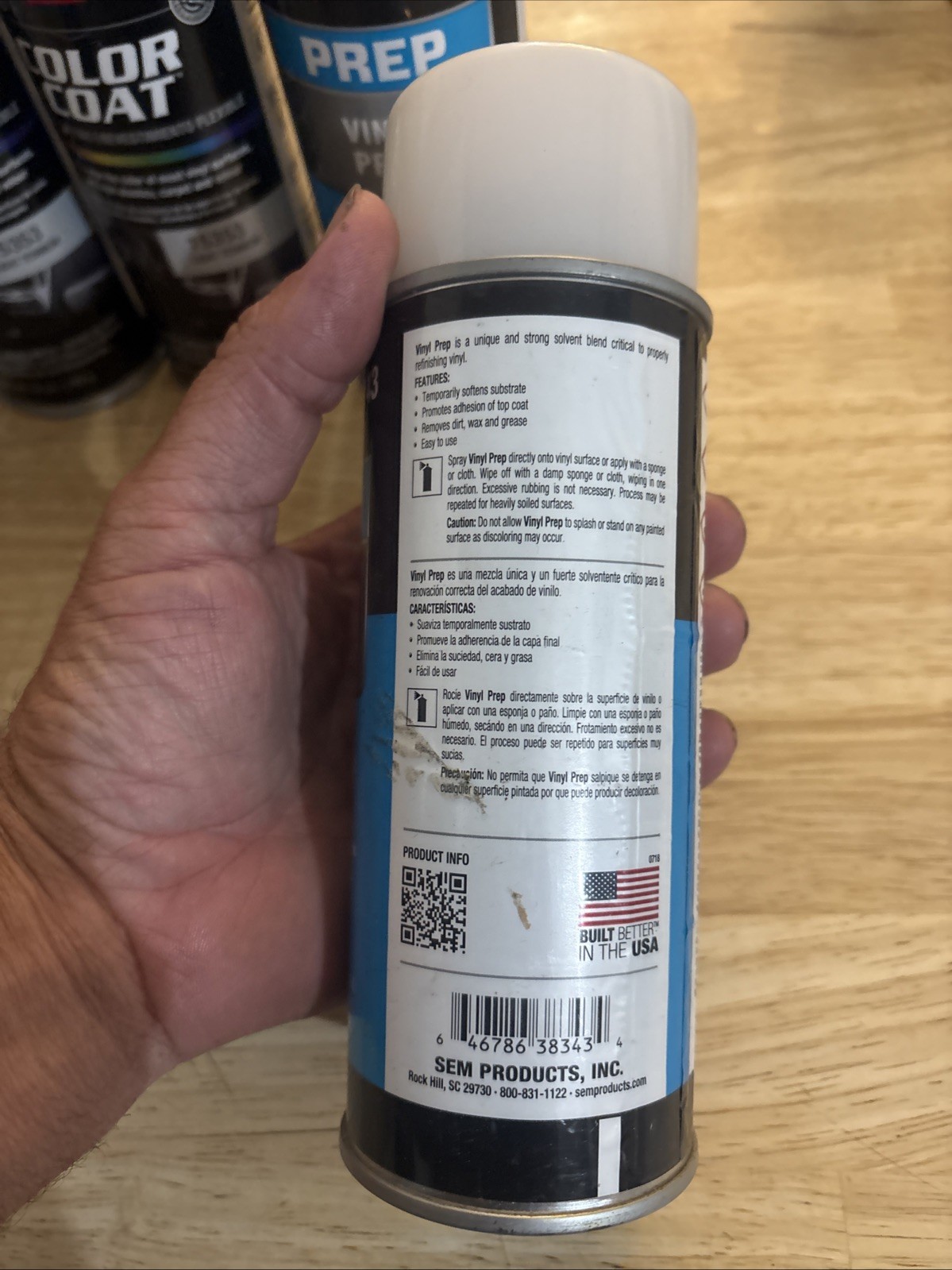 SEM 15353 & 38343 Color Coat Light Titanium Spray Paint Cans 12 oz. Lot Of 6