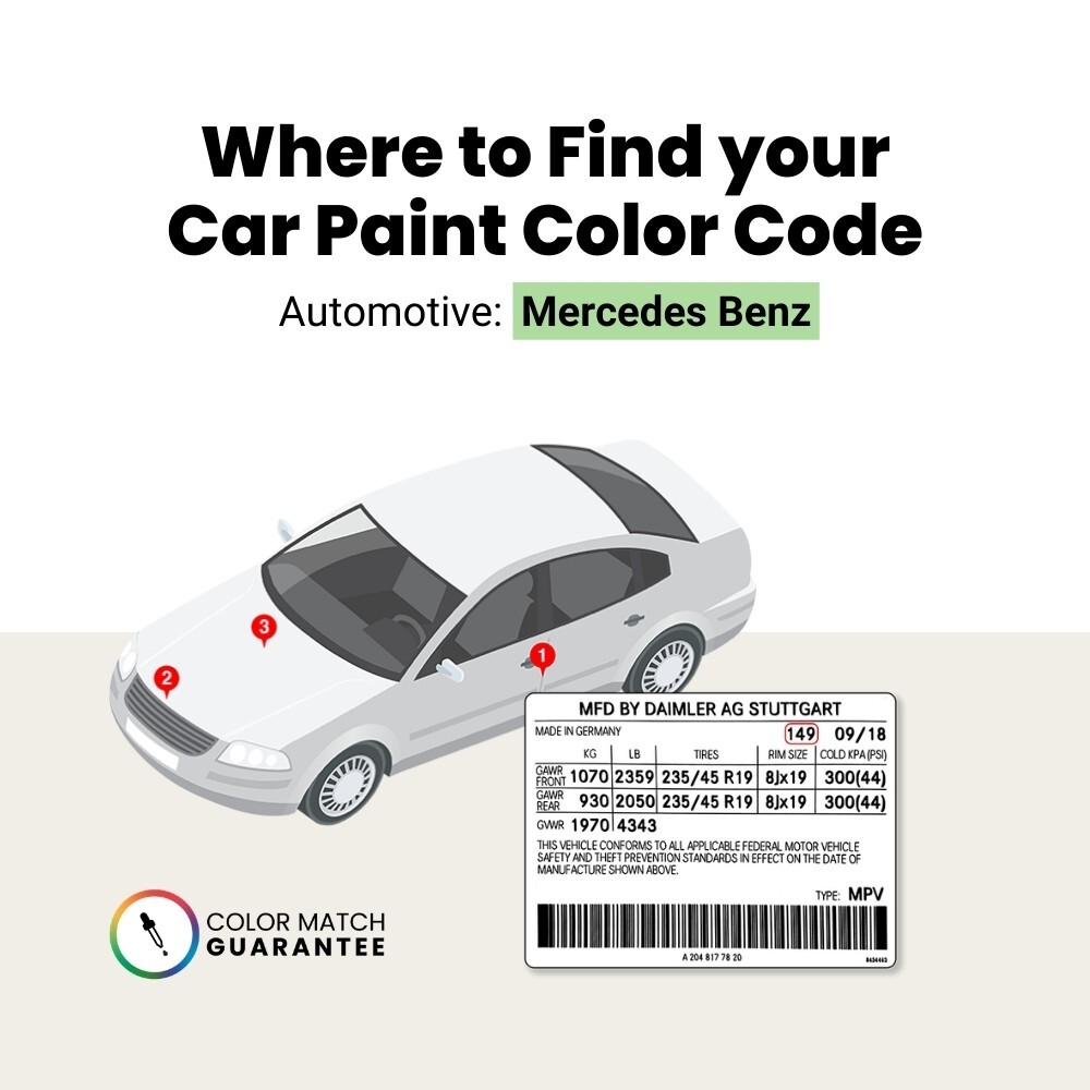 Mercedes-Benz Touch Up Paint by TouchUpDirect – Brush/Spray Paint – Select Color