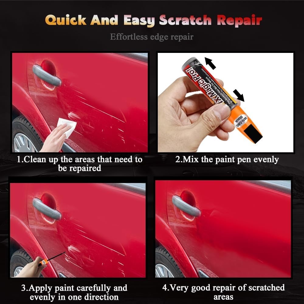 Red Automotive Touch Up Paint Pen – Scratch Repair & Rust Resistant