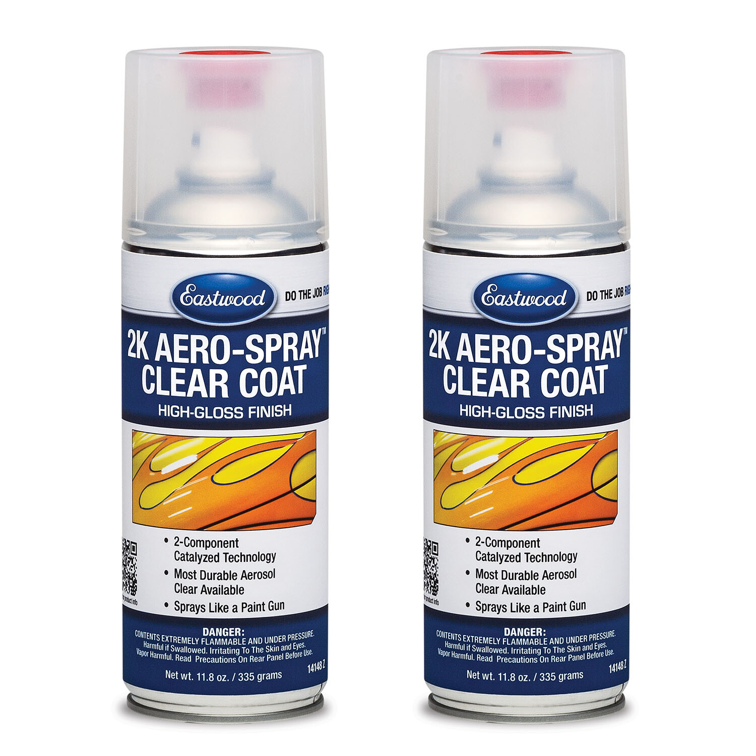 Eastwood 2k Aerosol Spray Clear Coat Auto Paint Aerosol Spray 12 Oz Can – 2 Pack