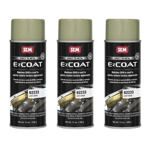 SEM 62233 EZ Coat Light Green Direct To Metal Spray (3 Pack)
