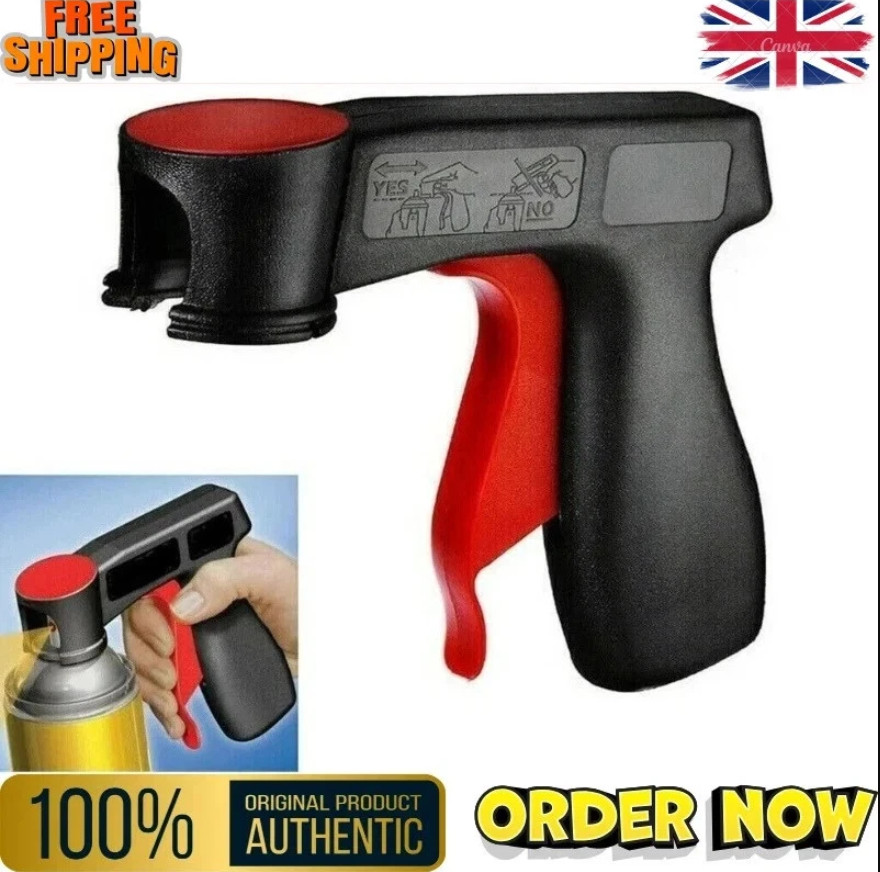 Universal Spray Can Gun Trigger Handle Pistol Grip for Aerosol Paint Cans UK