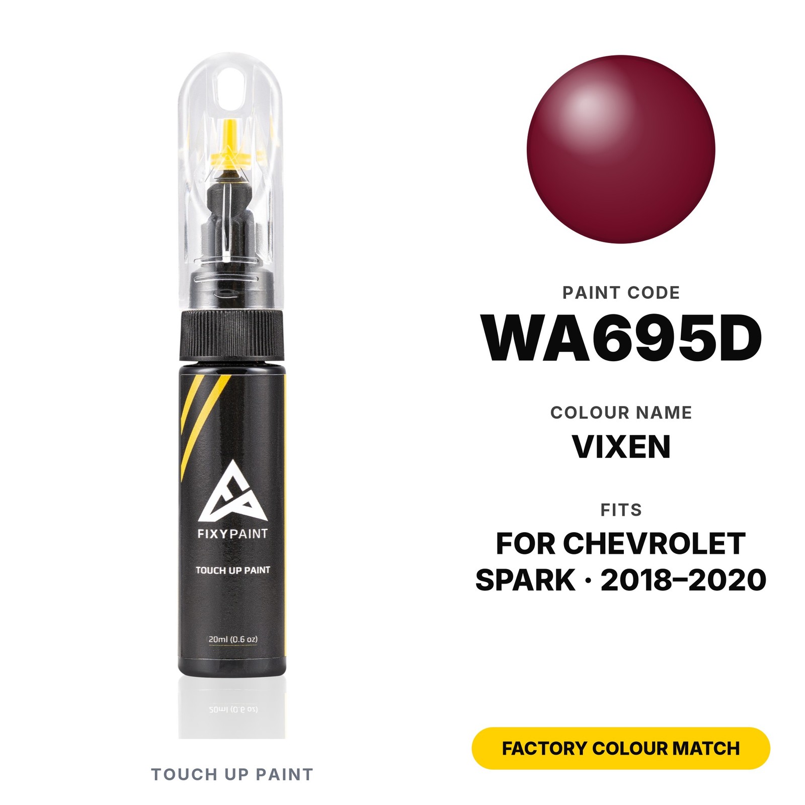 Touch Up Paint For Chevrolet Spark WA695D Vixen Kit Panel Chip Repair Touch Up