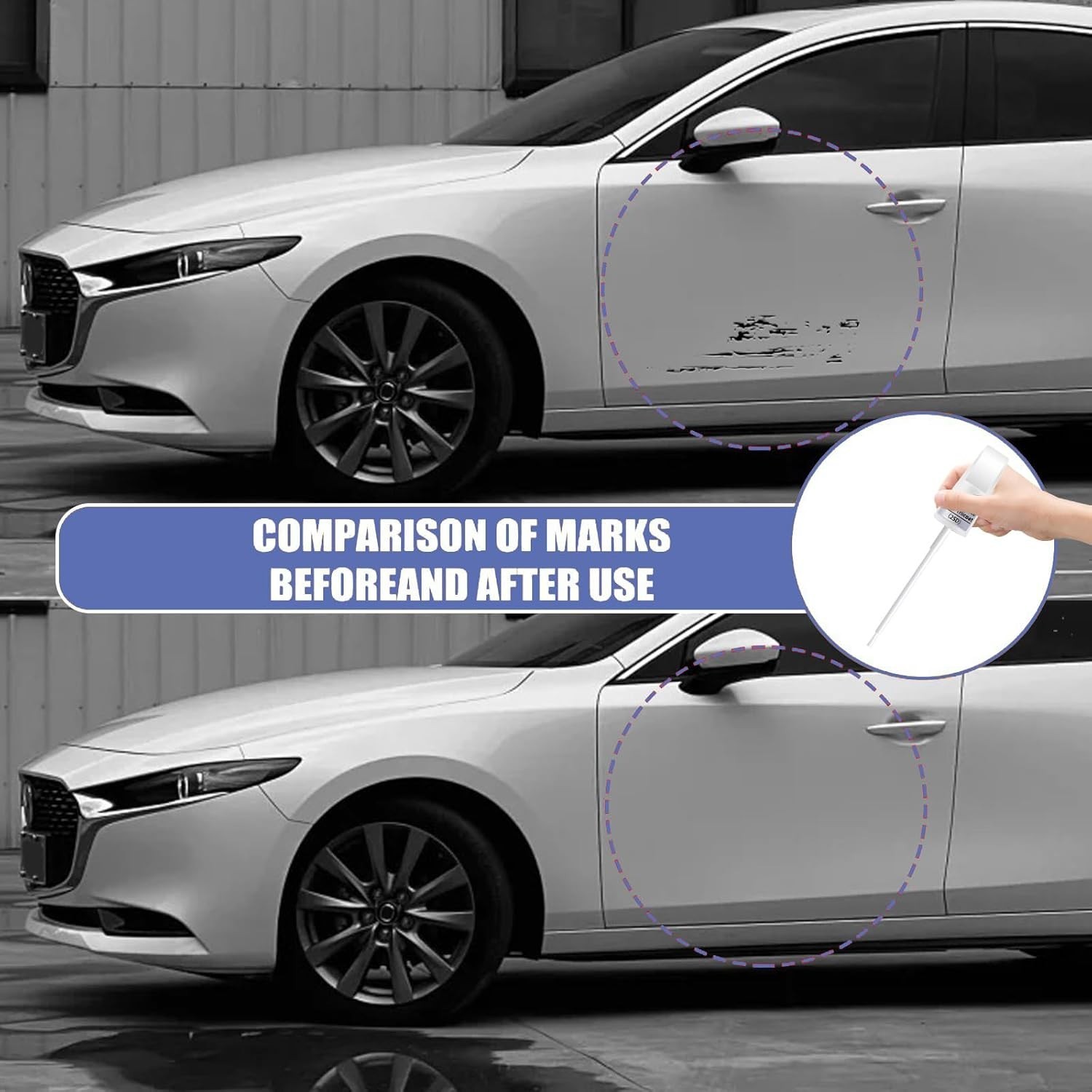 Rust Resistant Snowflake White Pearl Tricoat Touch Up Paint – Perfect for Mazda