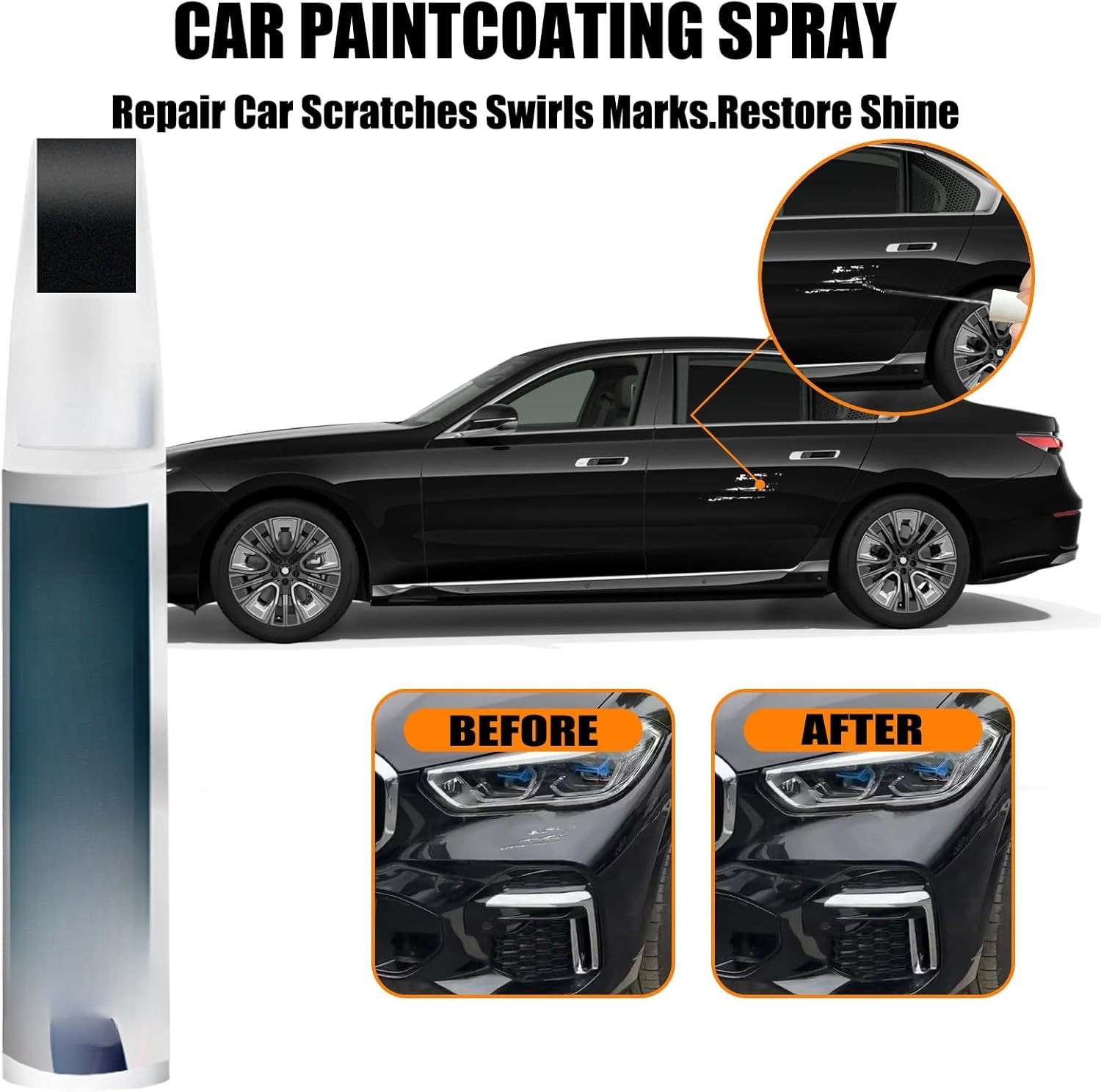 Car Paint Pen Scratch Repair TwoInOne Touch Up Paint,Premium Car Scratch Remover