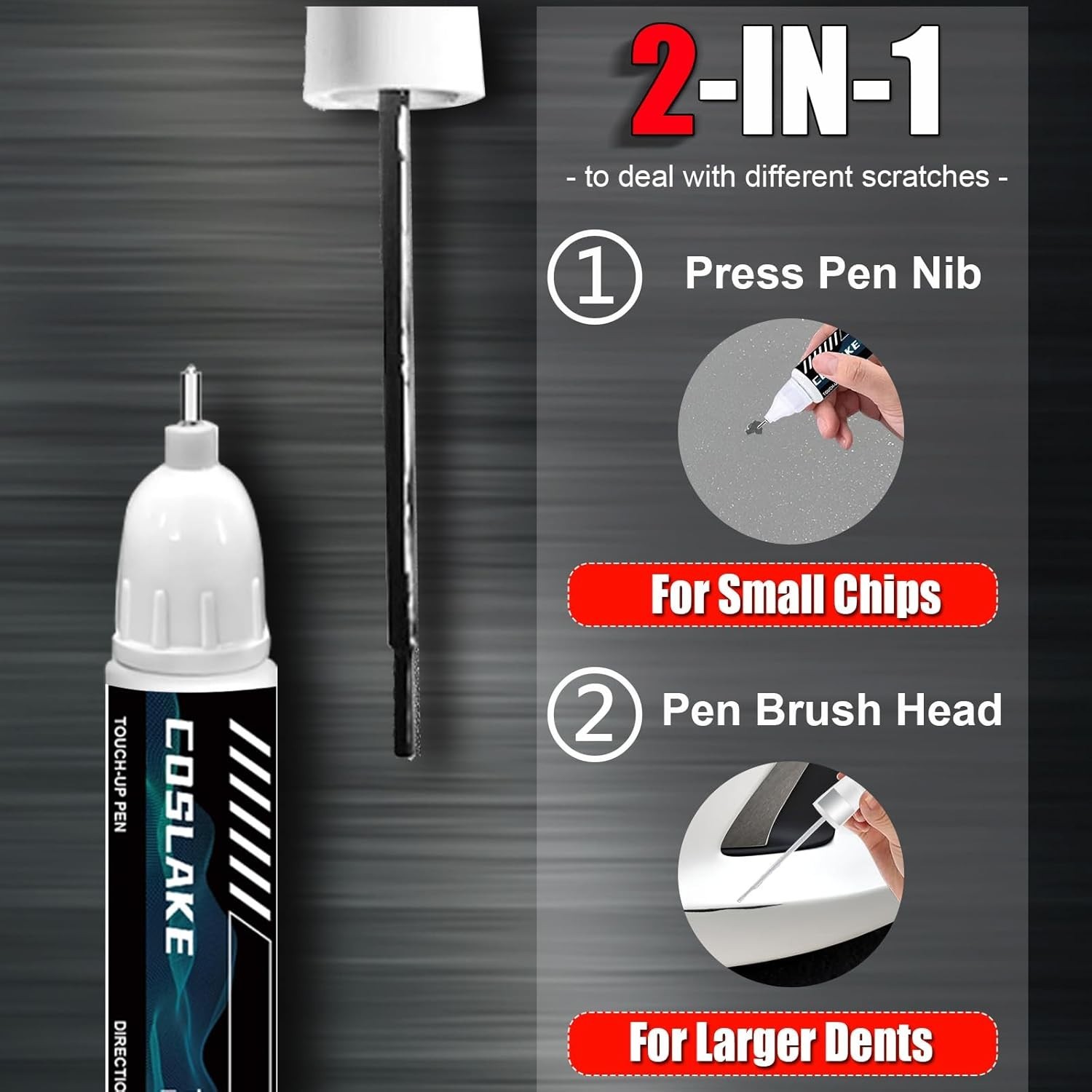 Fast-Drying Eminent White Pearl(085) Touch Up Paint for Lexus Cars – 0.41 Fl Oz