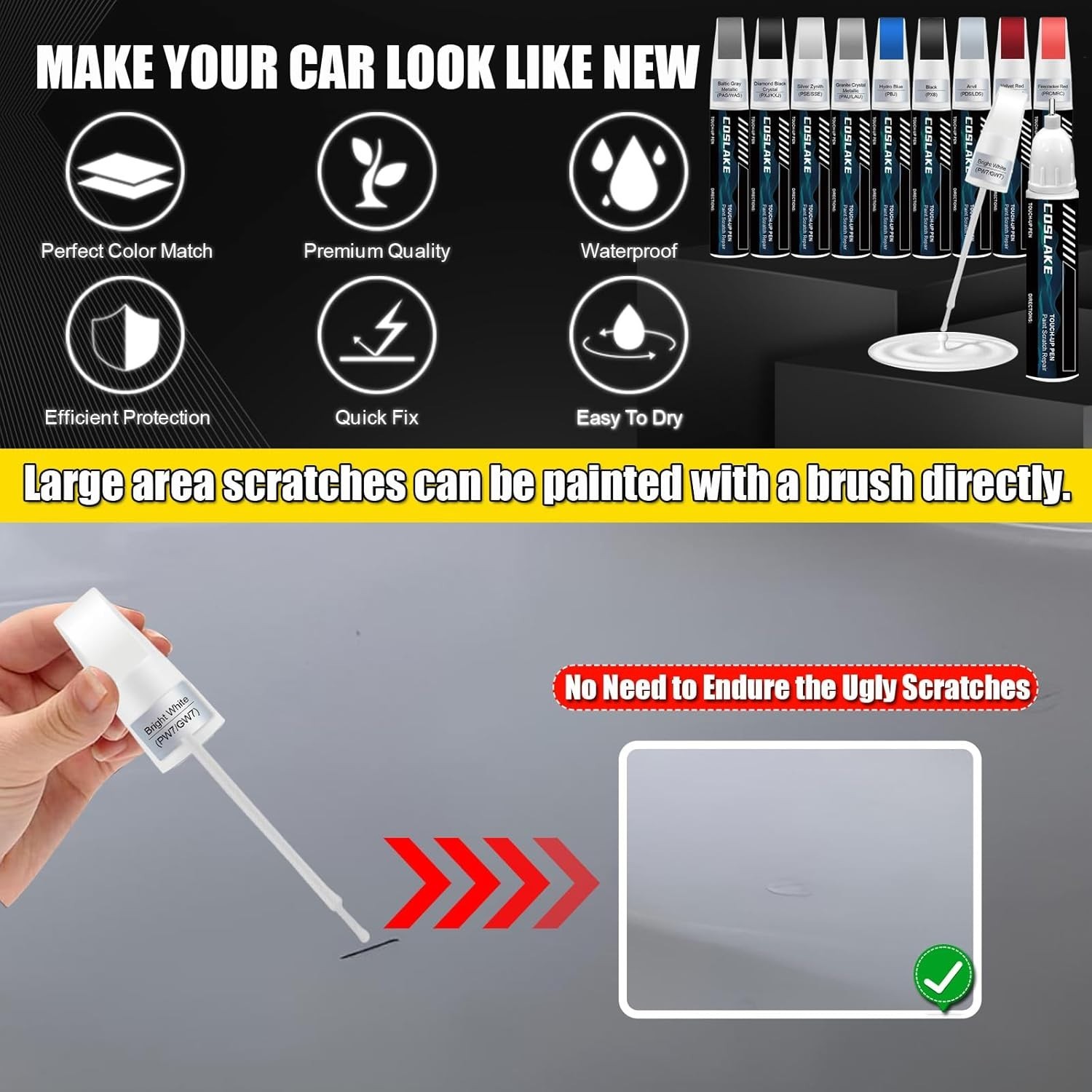 Firecracker Red Touch Up Paint for Jeep Wrangler & Gladiator – 12ml Fast-Drying