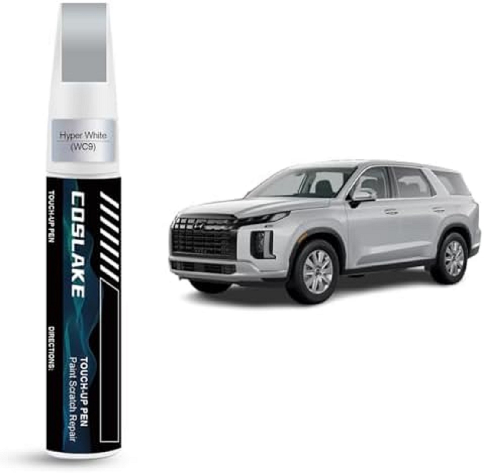 Touch Up Paint for Car Hyundai Hyper White WC9 Scratch Repair Pen Marker Kit