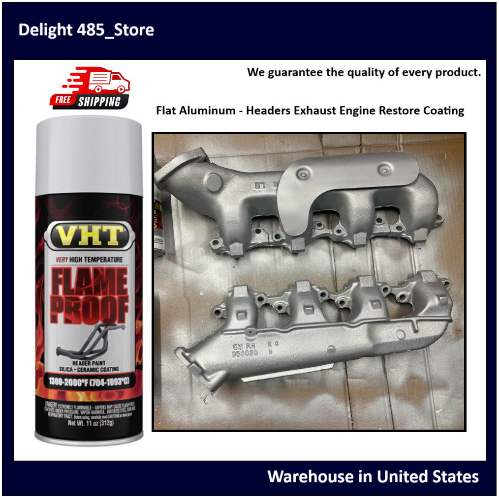 Flat Aluminum Spray Paint Headers Exhaust Engine Caliper Wheels Restore Coating