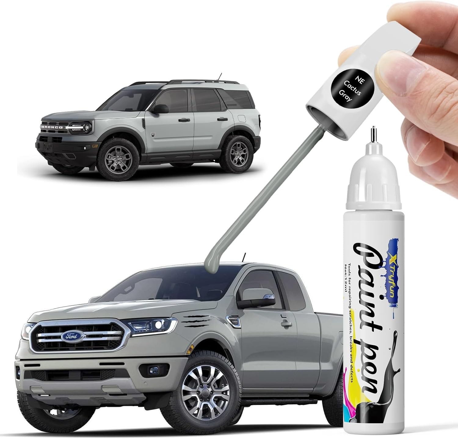 Fast-Drying Cactus Gray Car Scratch Repair Paint – Rust Resistant & Waterproof