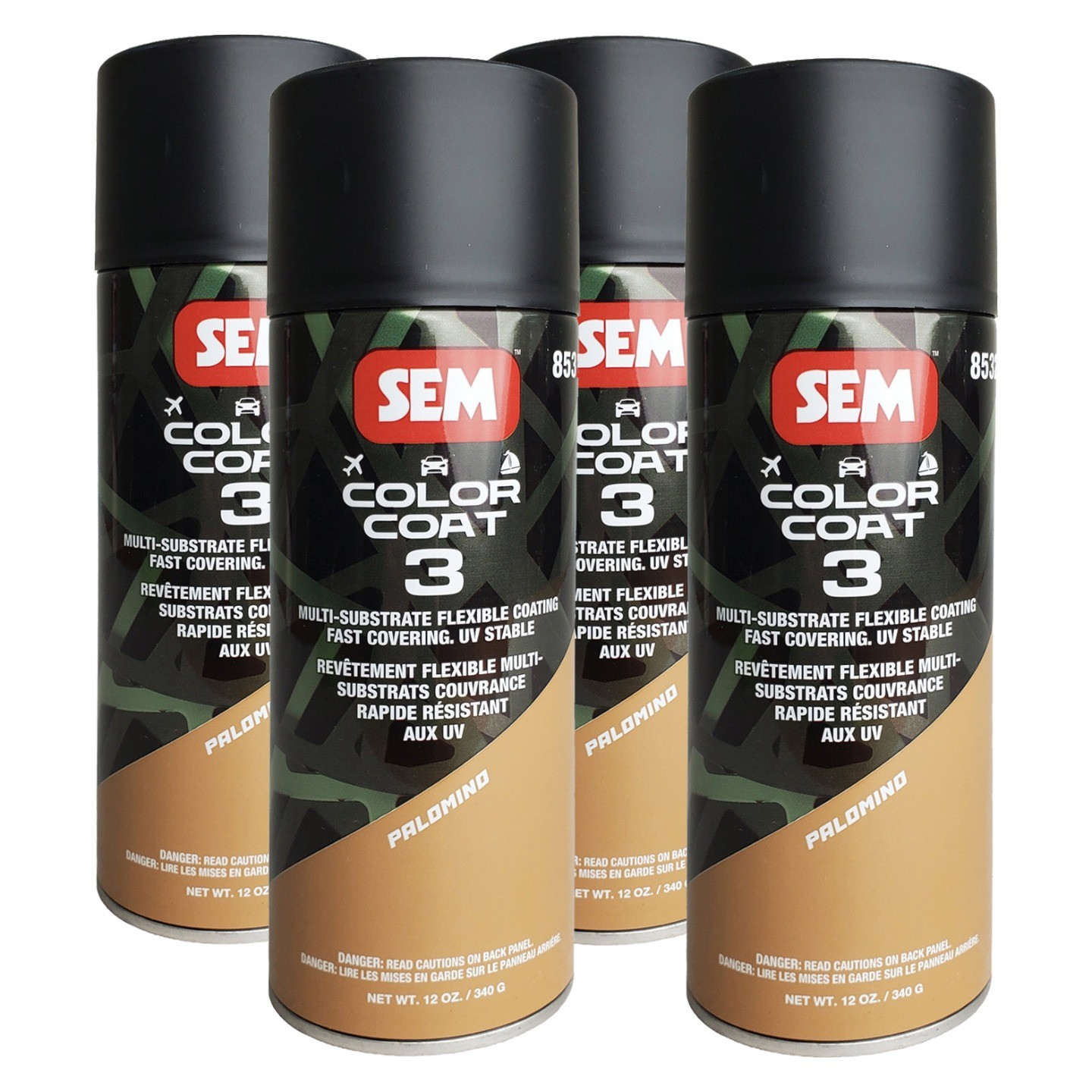 SEM 85323 Color Coat 3 Palomino Flexible Coating 12 oz. (4 Pack)