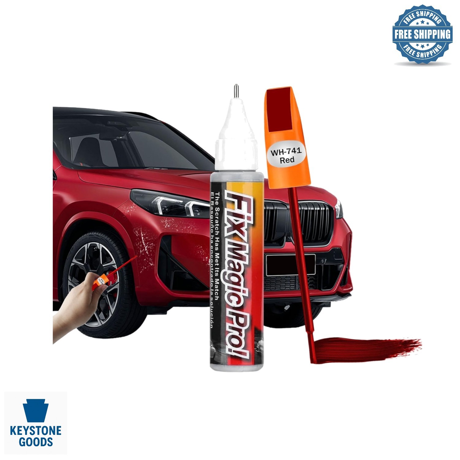 Red Automotive Touch Up Paint Pen – Scratch Repair & Rust Resistant