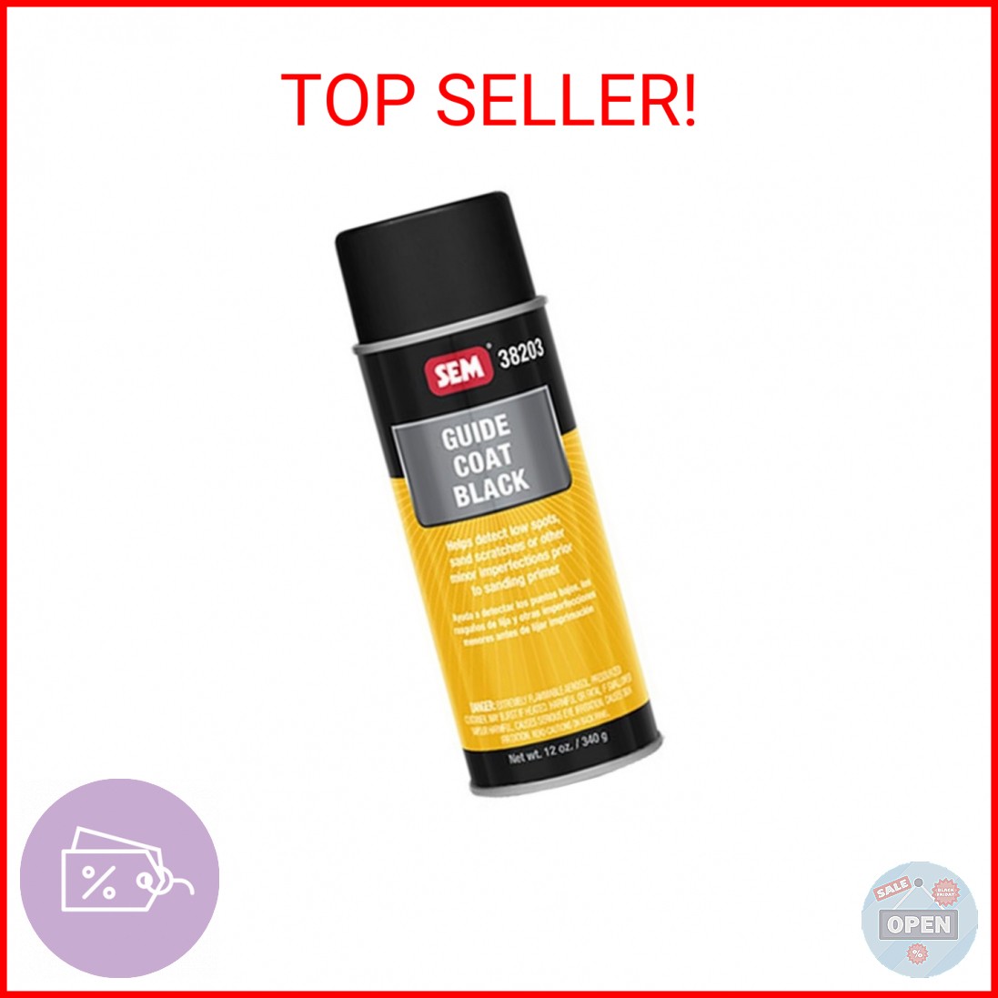 SEM 38203 Black Guide Coat – 12 oz.
