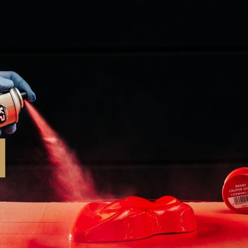 RED CALIPER PAINT SPRAY x 2 K2 PRO HIGH GLOSS HEAT RESISTANT 400ML A3006