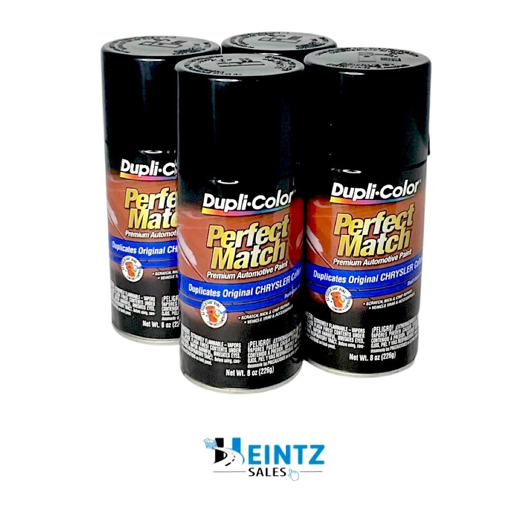Duplicolor BCC0427 Perfect Match Chrysler Brilliant Black Pearl PXR/AXR – 4 PACK