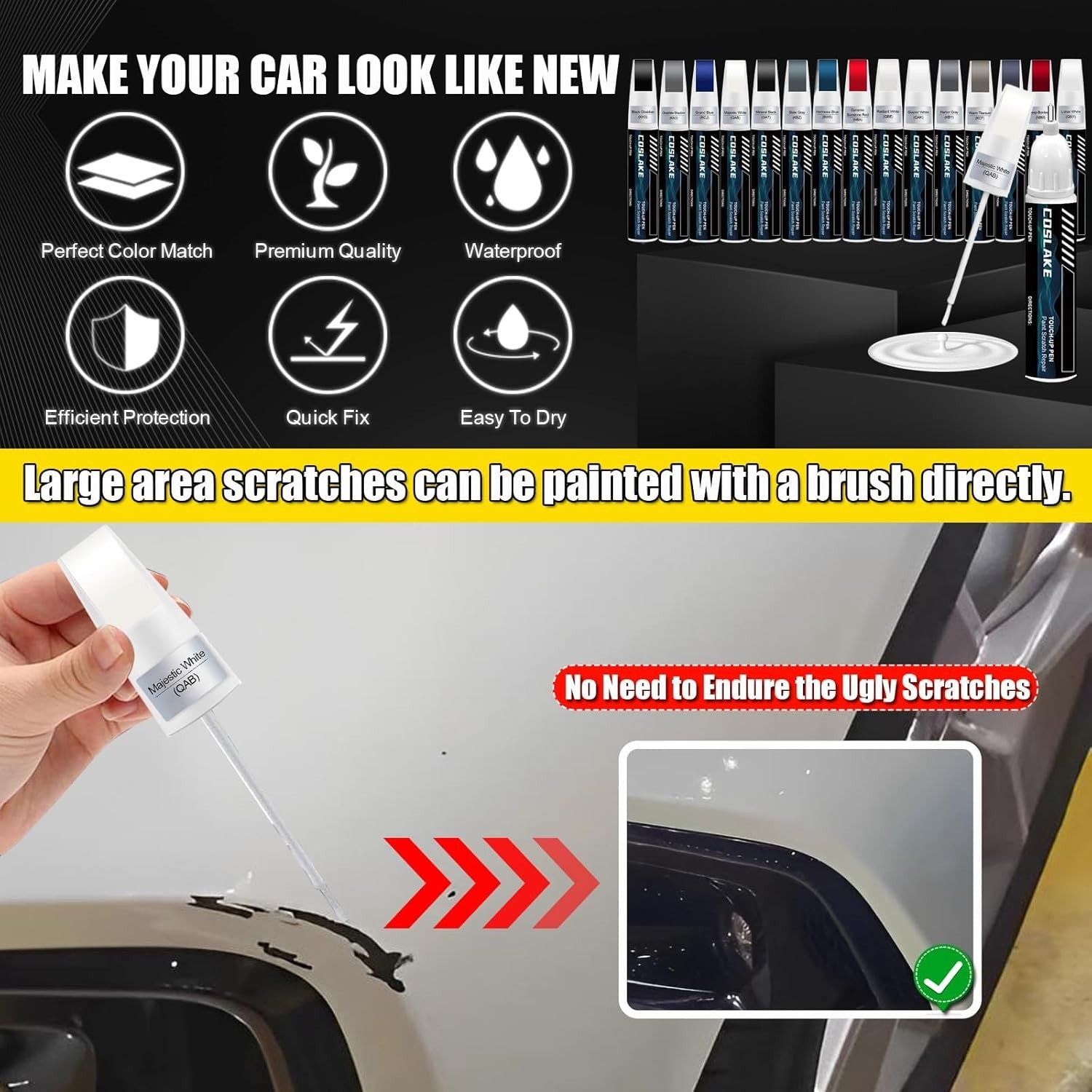 Touch Up Paint for Infiniti QX60/QX80 2025 Mineral Black GAT Pen