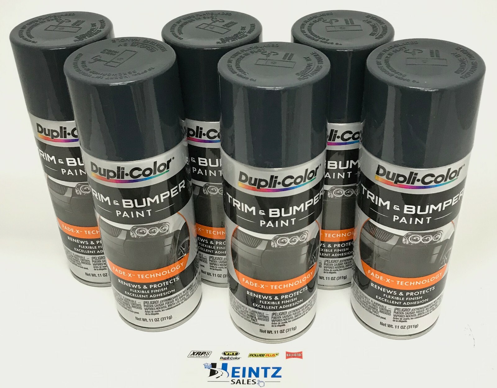 Duplicolor TB102-6 PACK DARK CHARCOAL Trim & Bumper Paint – 11 oz Aerosol
