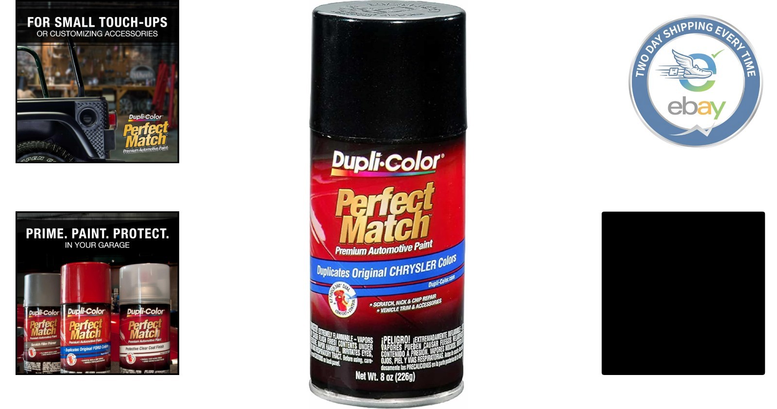 8 oz. Perfect Match Brilliant Black Pearl Automotive Spray Paint for Chrysler