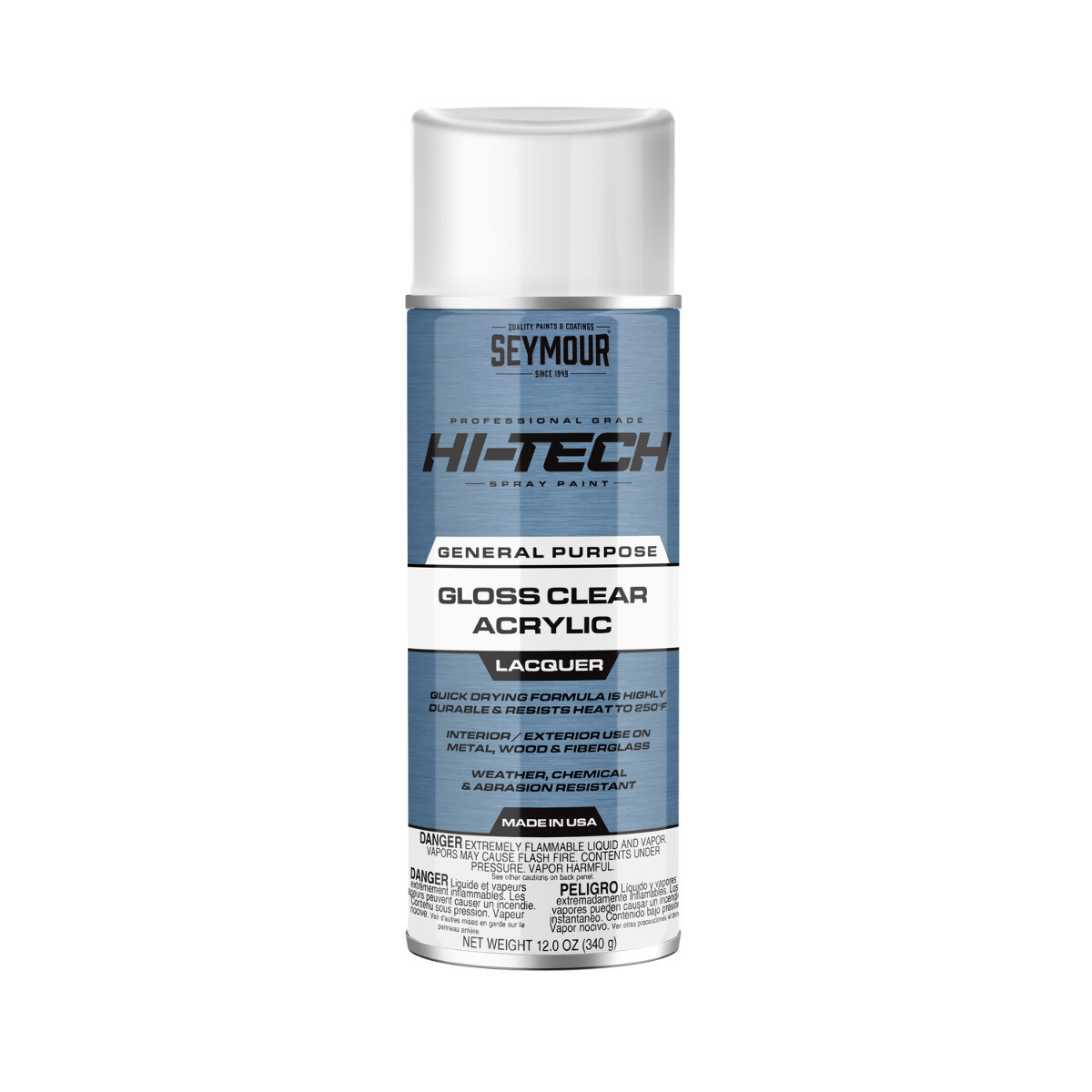 Seymour 16-121 Hi-Tech Lacquer Gloss Clear Acrylic (U.V. Resistant) 12 oz