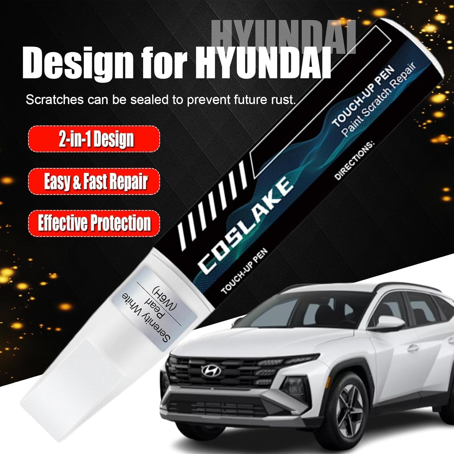 12ml Atlantis Blue Scratch Repair Pen for 2025 Tucson/Santa Fe – Hassle-Free