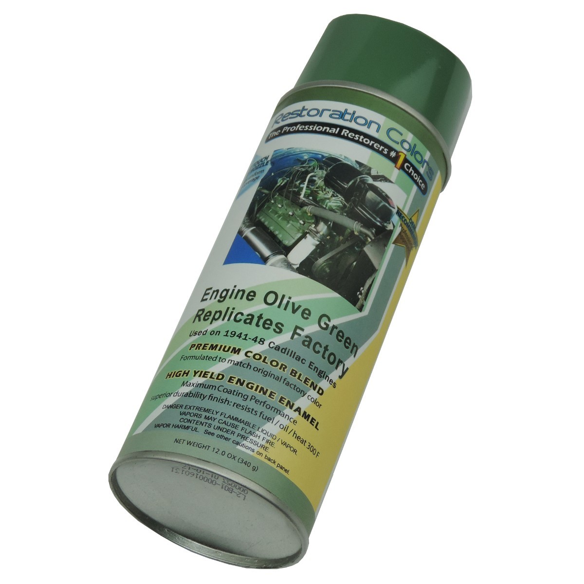 1941-48 Cadillac Olive Green High Temp Engine Enamel Green Spray Paint 1 can