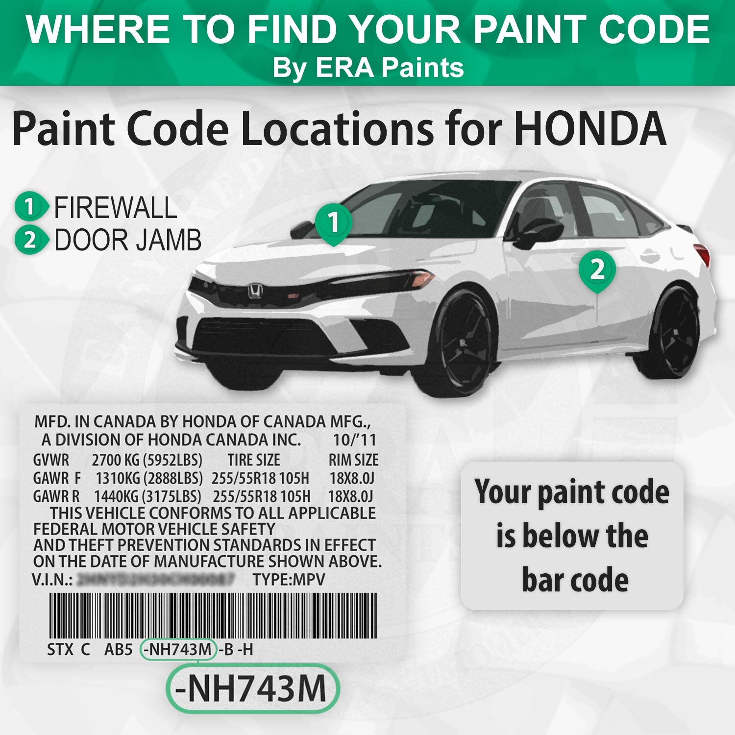 HONDA YR614P – Copper Sunset Pearl OEM Match Touch Up Paint Kits