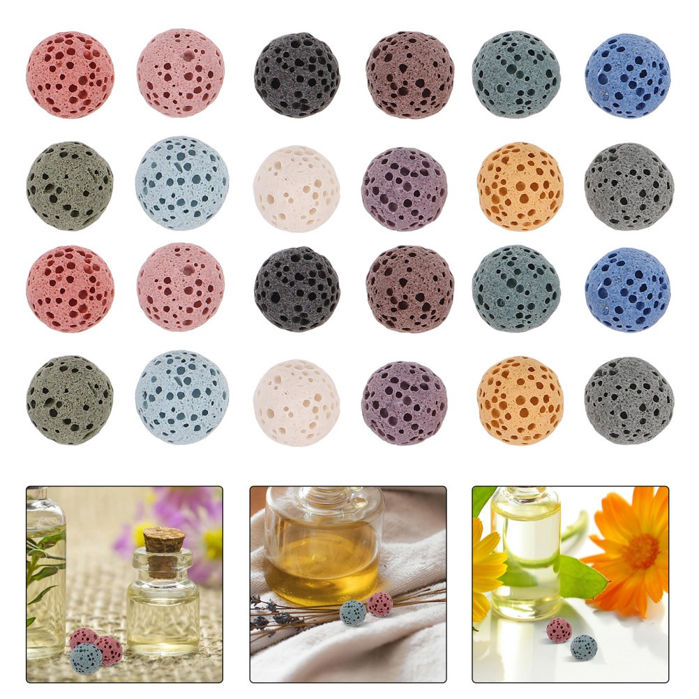 39 Pcs Stone Beads for Jewelry Making Lava Rocks Aquarium Beaded