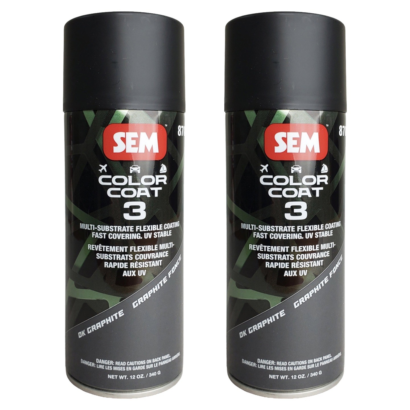 SEM 87083 Color Coat 3 Dark Graphite Flexible Coating 12 oz. (2 Pack)