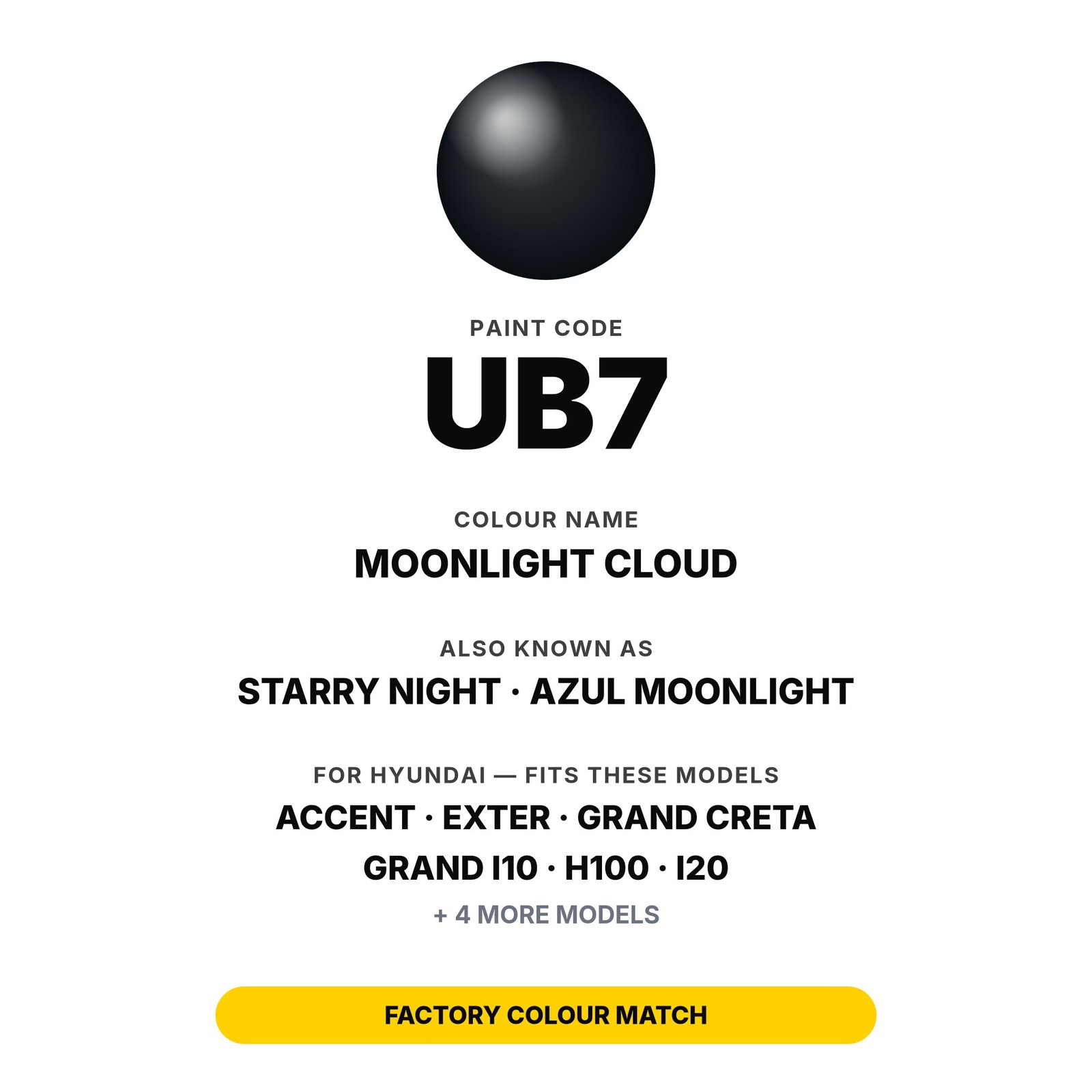 Touch Up Paint For Hyundai UB7 Moonlight Cloud Touch Up Chip Repair Kit