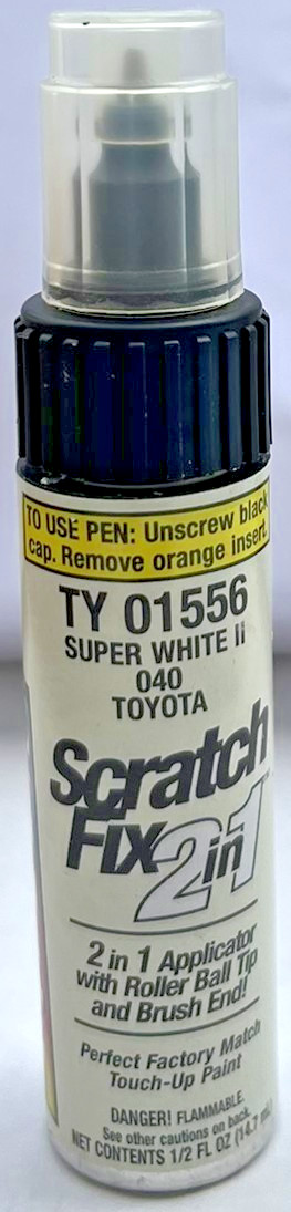Dupli-Color Super White II TY 01556 Scratch Fix 2 In1 Paint Applicator~40 Toyota
