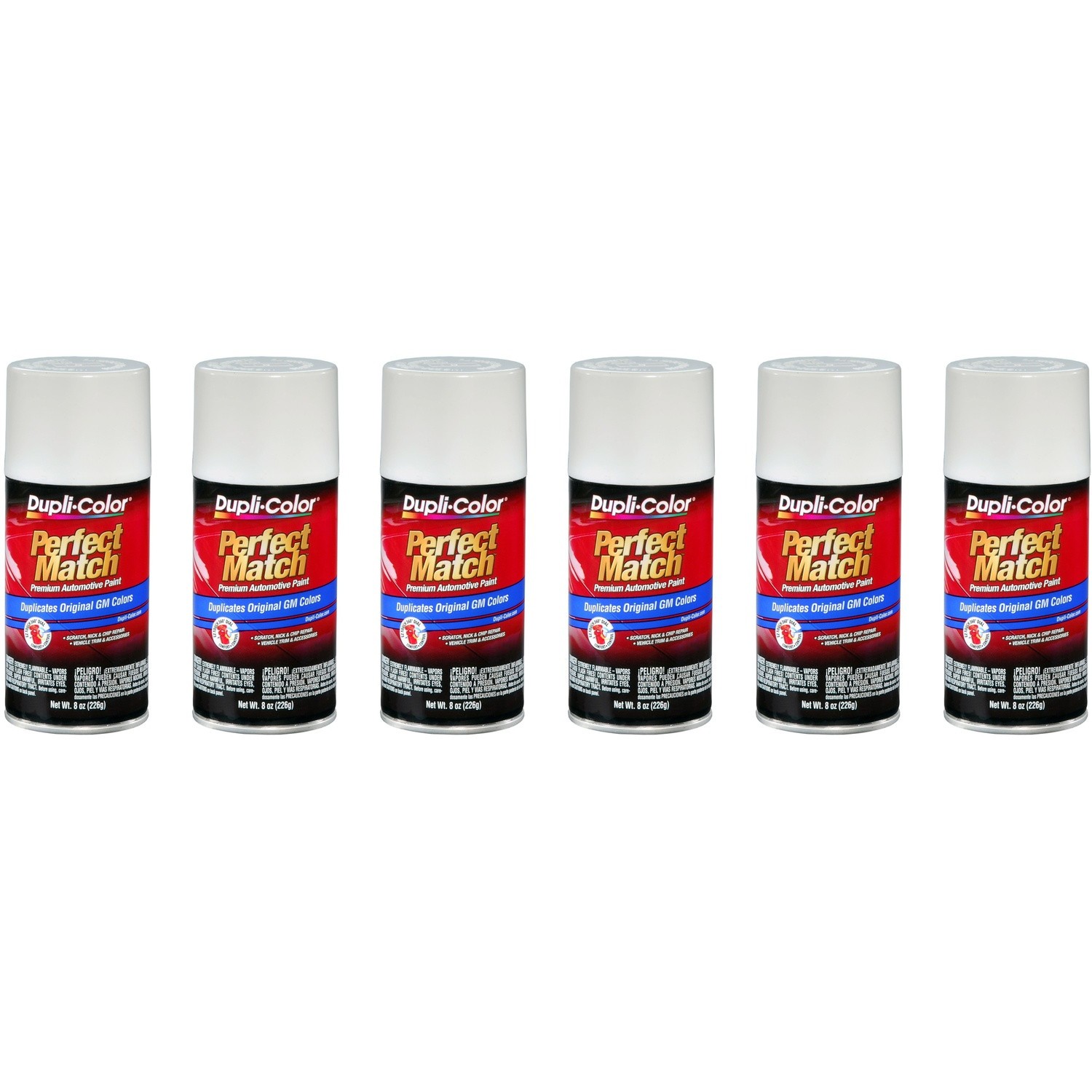 Duplicolor BGM0434 Perfect Match GM Olympic White 8oz Aerosol 6PACK 50 WA8624