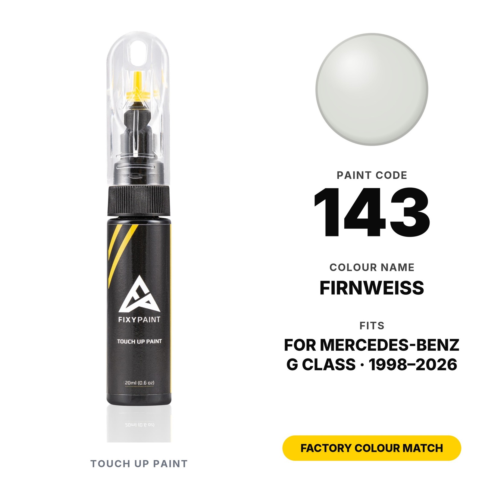 Touch Up Paint For Mercedes 143 Firnweiss Original Factory Color Auto Touch Up