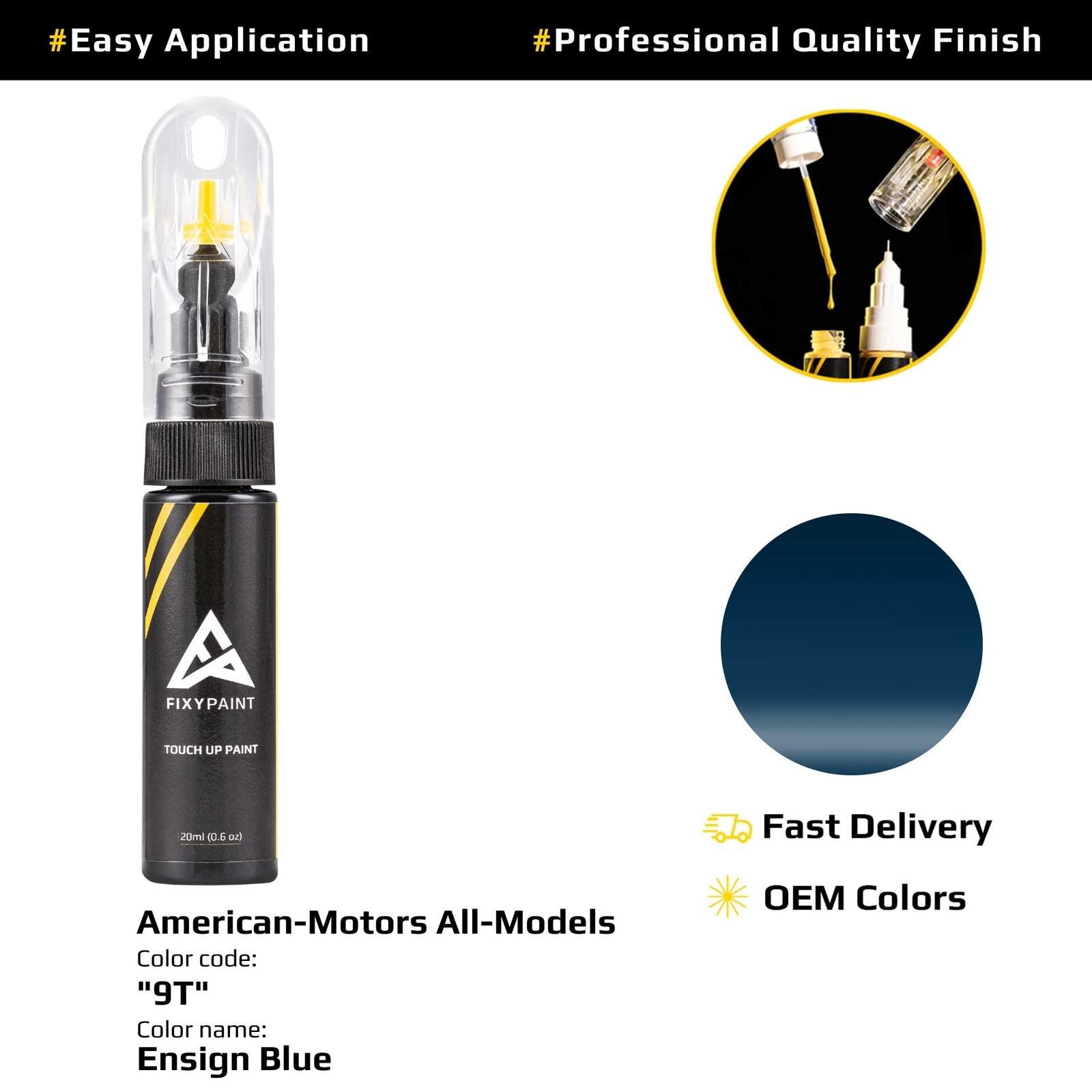 Touch up Paint for American Motors All Models Code: 9T Ensign Blue