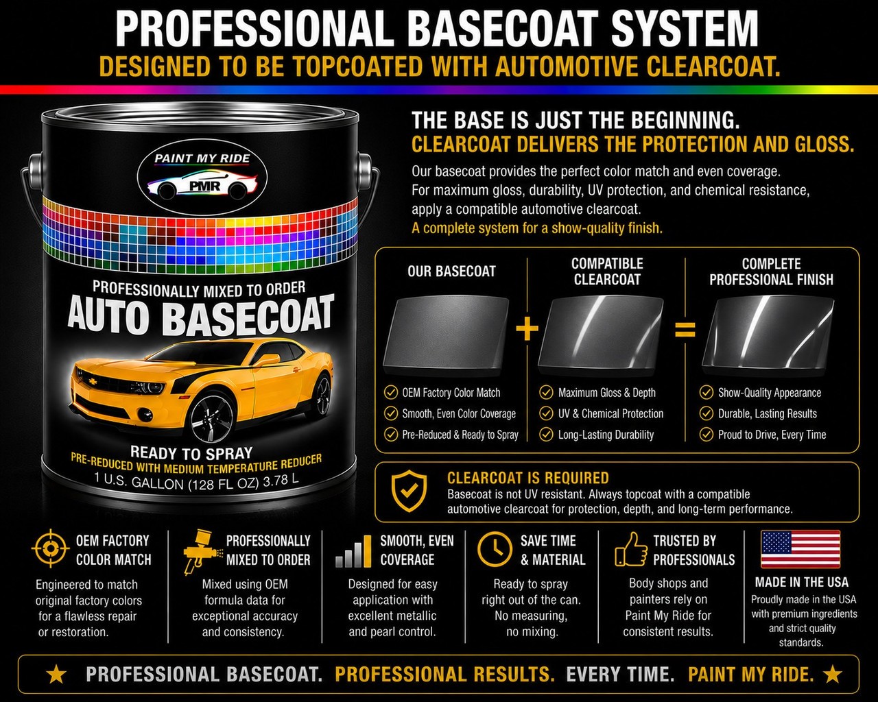 RTS Basecoat Paint Gallon for 1950 Chevrolet Crystal Green 426
