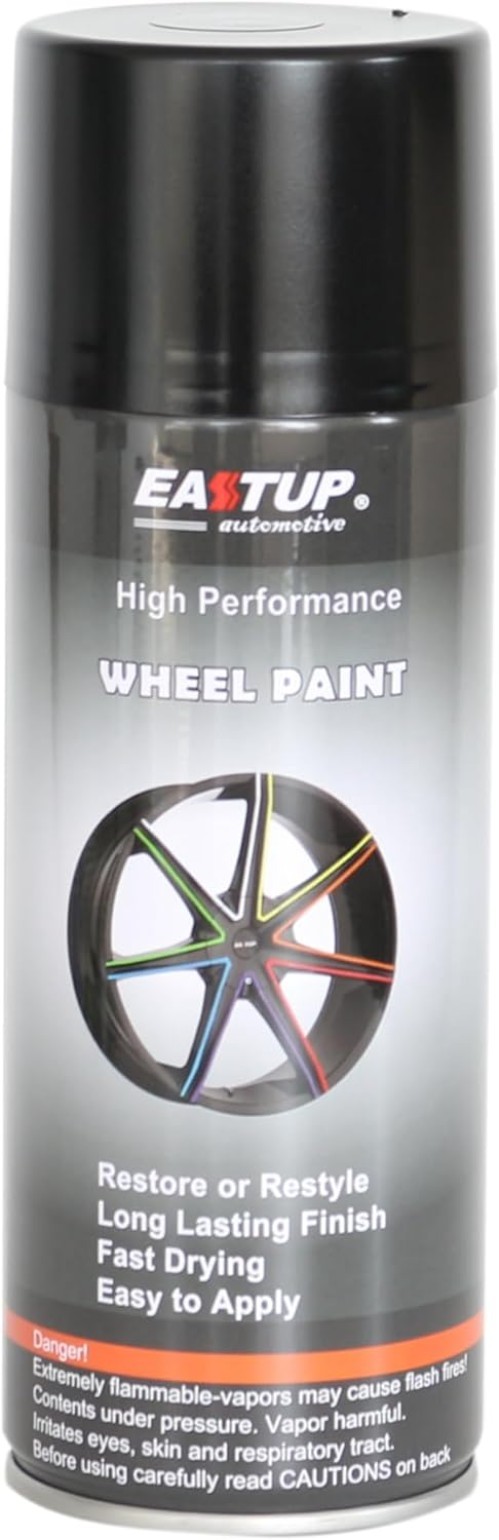 10 oz Satin Black Wheel Paint – Fade Resistant & Quick Drying Coating