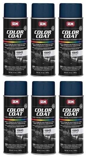 SEM 15643 Color Coat Pacific Blue Spray Paint Aerosol Can 12 oz. (6 Pack)