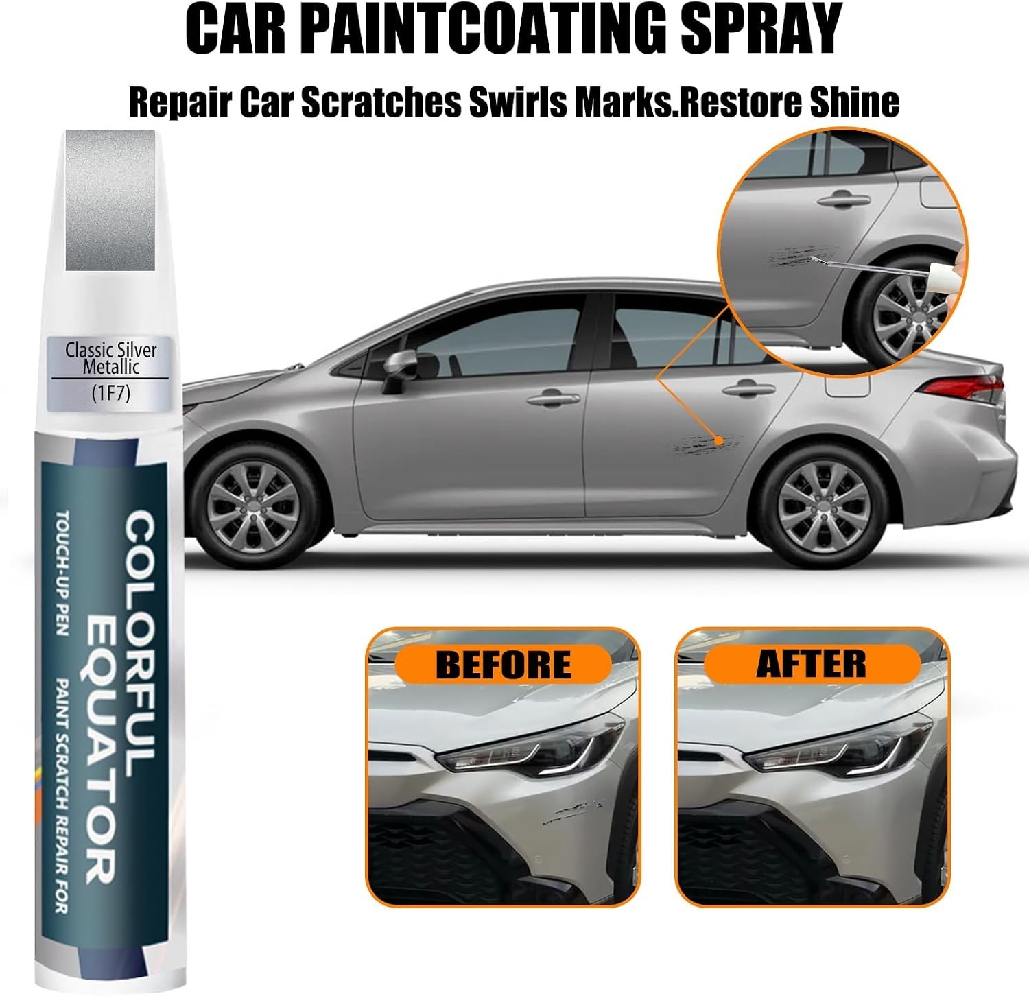 1F7 Toyota Touch Up Paint for Classic Silver – Fade and Rust Resistant Solution