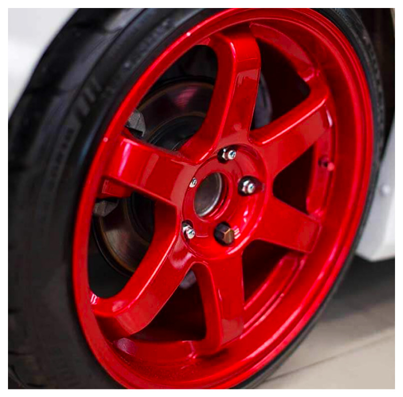 Gloss Red Wheels Spray Paint Rims Steel Aluminum Plastic +Primer Coating 3 Cans