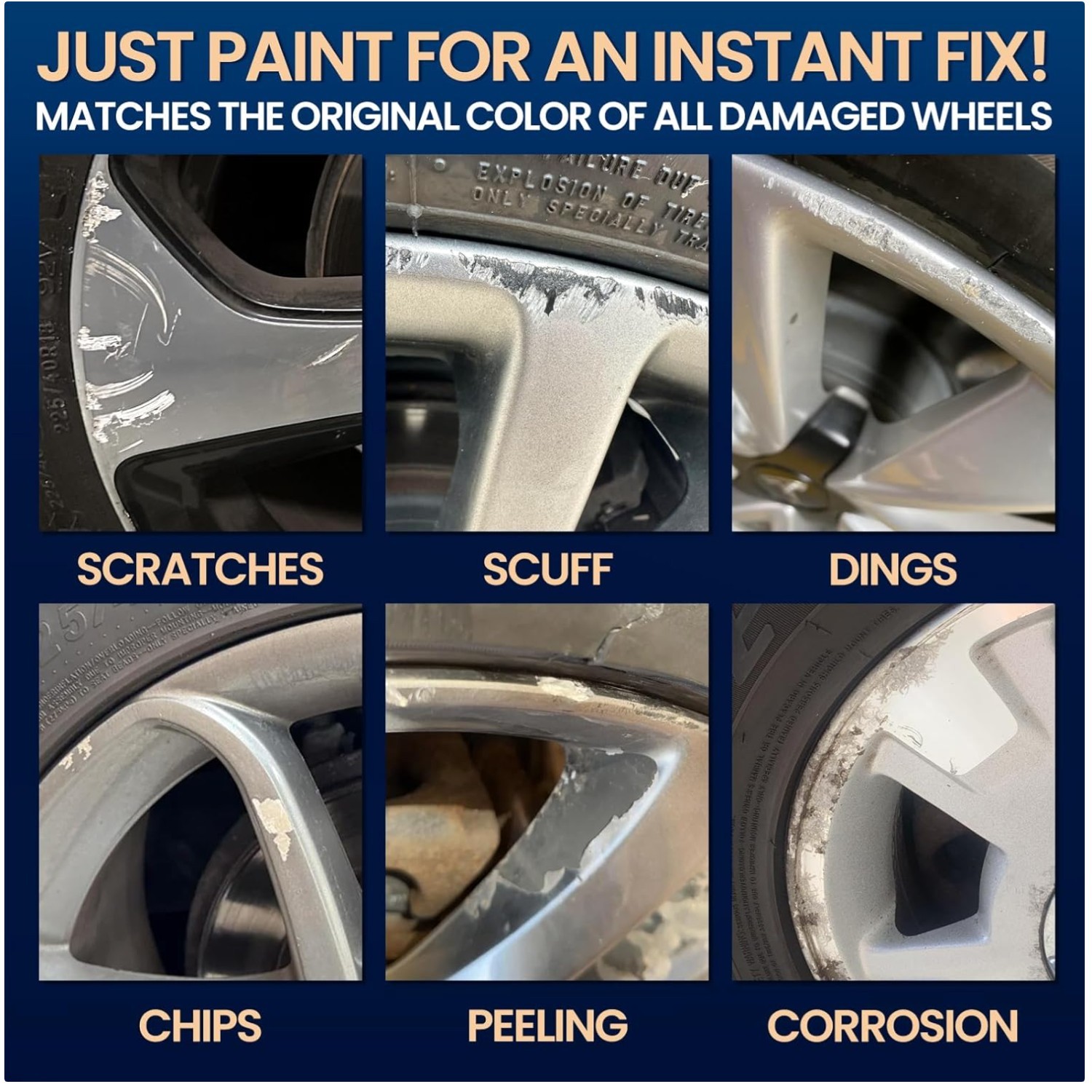 Alloy & Aluminum Rim Repair Kit – Chrome Wheel Paint