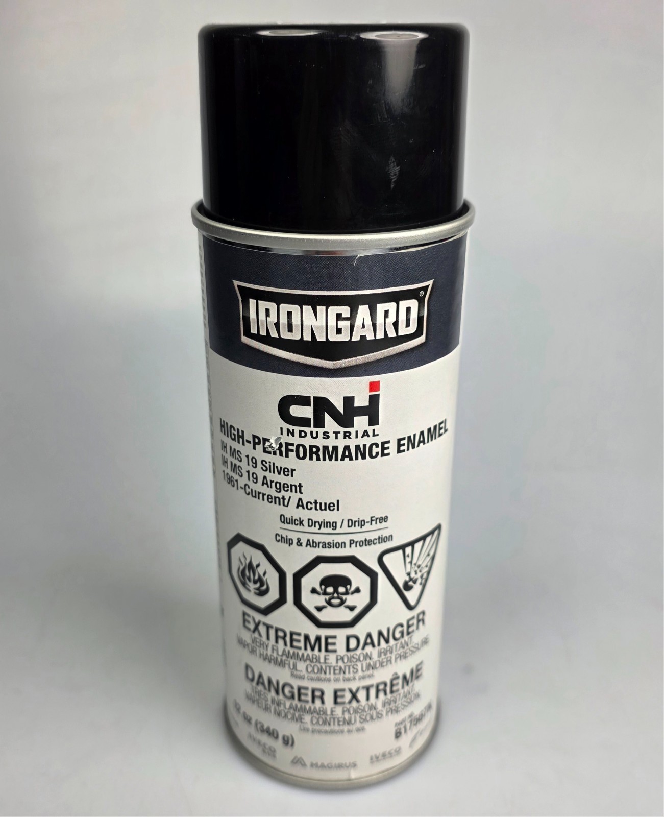 NEW – 6 PACK CNH INDUSTRIAL IRONGARD HMS 19 SILVER SPRAY ENAMEL – FREE SHIPPING