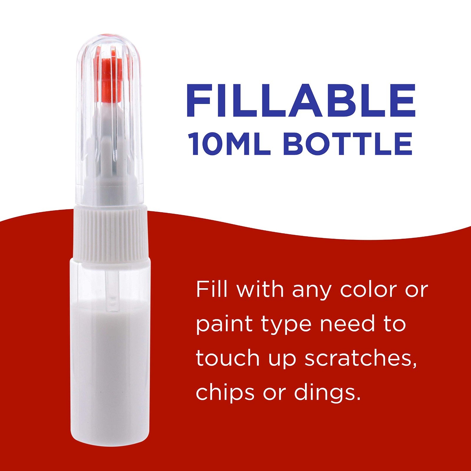 2-in-1 Paint Touch-Up Pens (12-Pack) – 10ml Fillable Applicator for Car Chips &