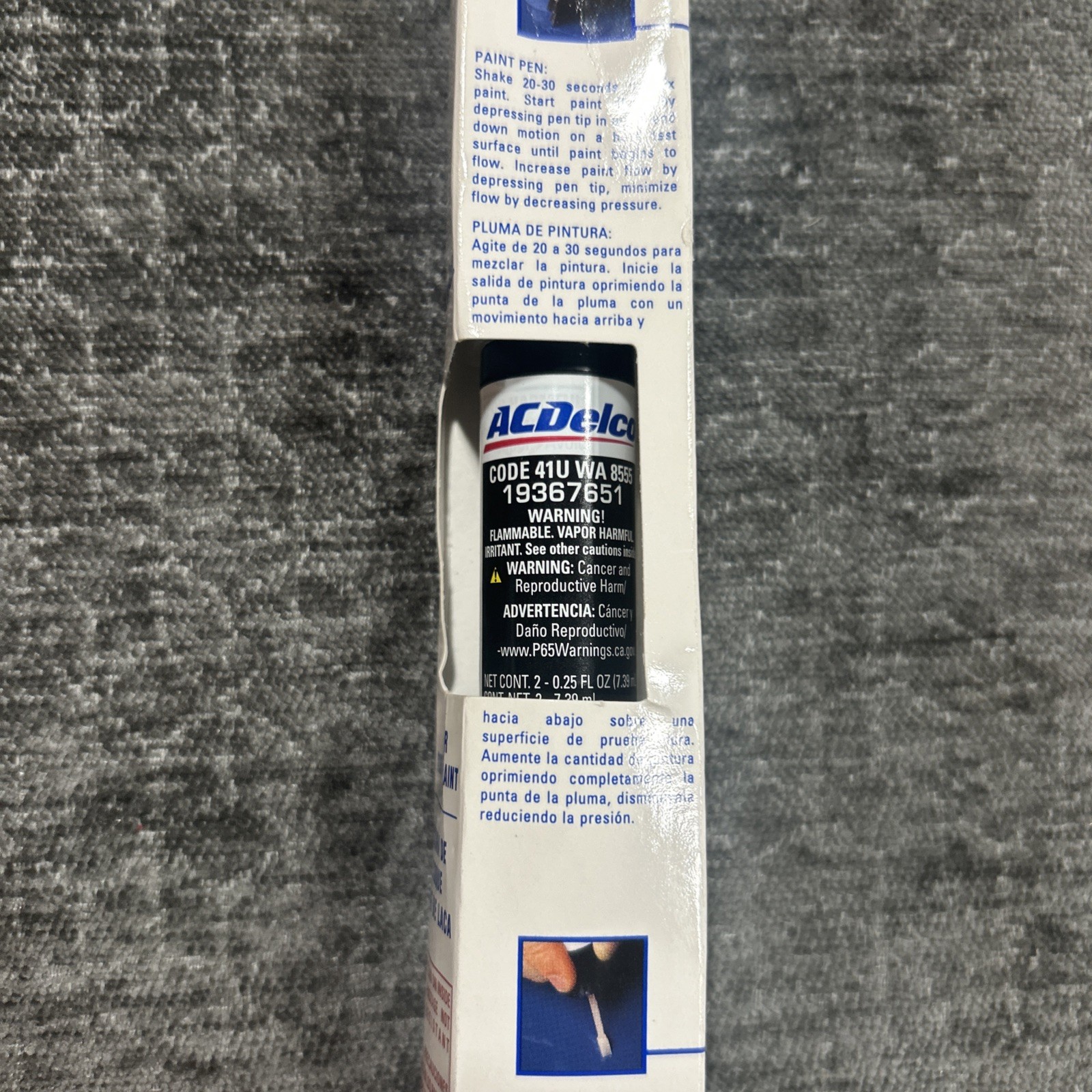 Chevrolet GM ACDelco 4 In 1 Black Lacquer Touch-Up Paint 41U GBA WA8555 OEM